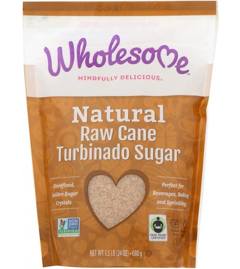 Wholesome Sweeteners Turbinado Raw Sugar (12x1.5 LB)