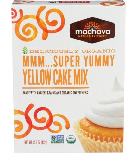 Madhava Organic Super Yummy Cake Mix With Ancient Grains Yellow (6x15.3 OZ)