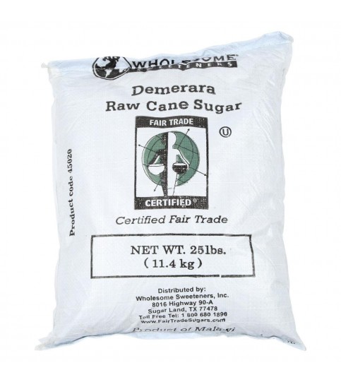 Wholesome Sweeteners Turbinado Demerara Sugar (1x25lb)