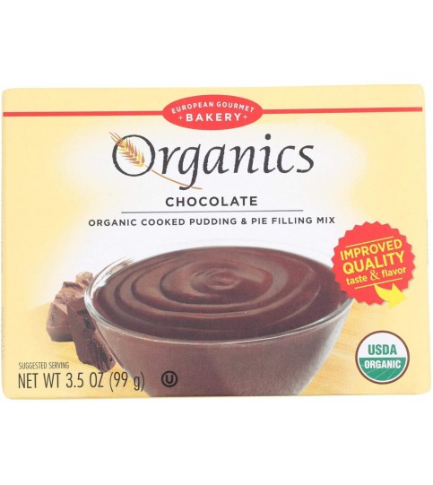 European Gourmet Bakery Organics Cooked Pudding & Pie Filling Mix Chocolate (12x3.5 OZ)