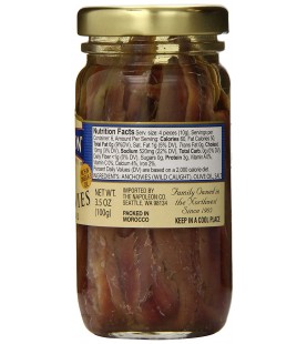 Napoleon Flat Anchovies In Olive Oil Jars (12x3.5Oz)