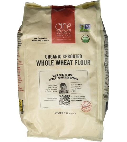 One Degree Organic Sprtd WholewheatFlour (4x80Oz)