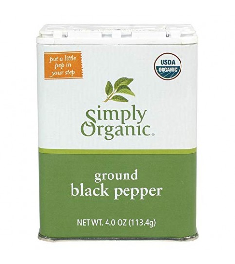 Simply Organic Ground Black Pepper Tin (6x4 Oz)