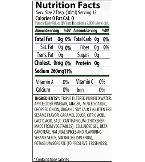 Walden Farms Sesame Ginger Salad Dressing (6x12 Oz)