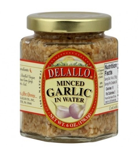 Delallo Garlic Minced In Water (1x6 OZ)