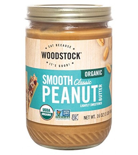 Woodstock Org Classic Smooth Peanut Butter (12x16 Oz)