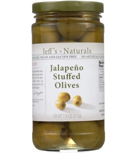 Jeff's Naturals Jalapeno Stfd Olives (6x7.5OZ )