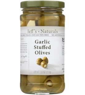 Jeff's Naturals Garlic Stfd Olives (6x7.5OZ )