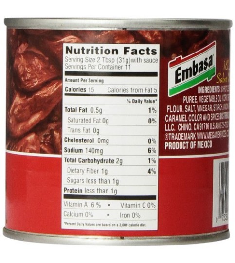 Embasa Chipotle Peppers In Adobo Sauce (12x12Oz)