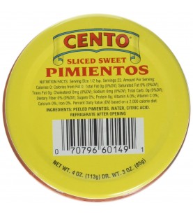 Cento Sliced Pimentos (12x4 Oz)