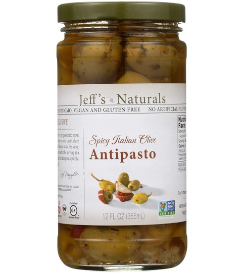 Jeff'S Naturals Spicy Italian Olive Antipasto (6x12 OZ)