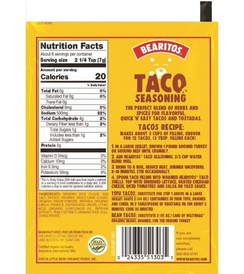 Little Bear Taco Seasoning (12x1.4 Oz)