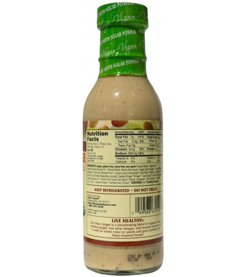 Follow Your Heart Organic Miso Ginger Dressing (6x12 Oz)