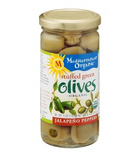 Mediterranean Organics Org Green Stuffed Jalapeno Olives (12x8.5 Oz)