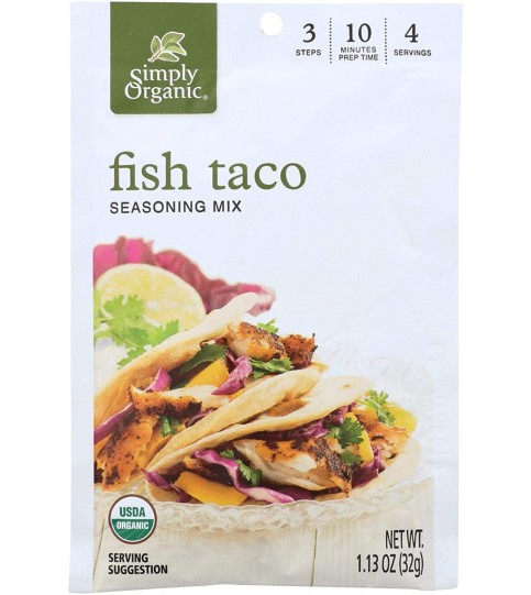 Simply Organic Fish Taco Seasoning (12x1.13Oz)