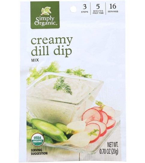 Simply Organic Creamy Dill Dip (12x0.7OZ )