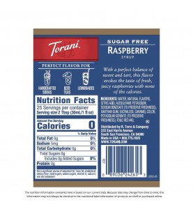 Torani Raspberry Coffee Syr Sf (12x25.35OZ )