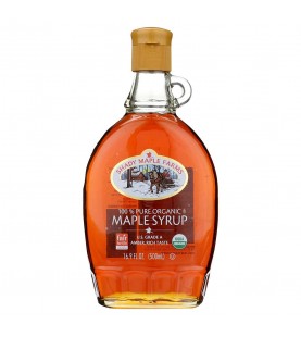 Shady Maple Farms Grade a Dark Maple Syrup Glass (12x16.9 Oz)