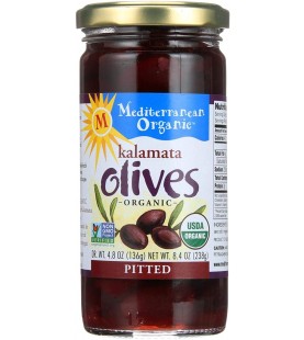 Mediterranean Organics Kalamata Pitted Olives (12x8.1 Oz)