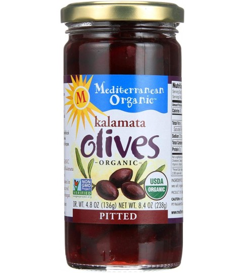 Mediterranean Organics Kalamata Pitted Olives (12x8.1 Oz)