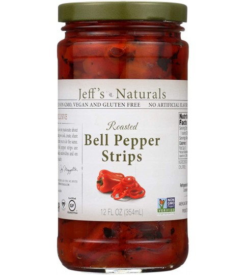 Jeff's Naturals Rd Pepper Strips Roasted (6x12OZ )