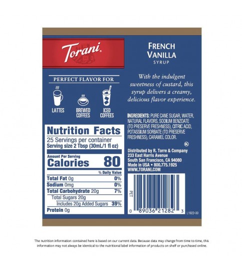 Torani Fr Van Cof Syr Sf (12x25.35OZ )