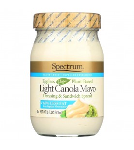 Spectrum Naturals Lite Canola Mayonnaise Eggless (12x16 Oz)