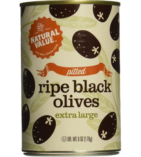 Natural Value Extra Lg Black Olives (24x6OZ )