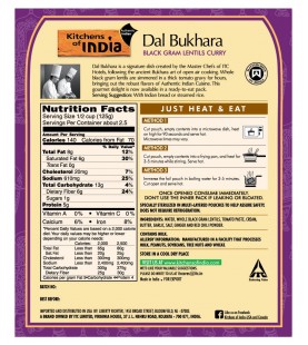 Kitchens Of India Dal Bukhara Black Gram Lentils Curry (6x10 OZ)