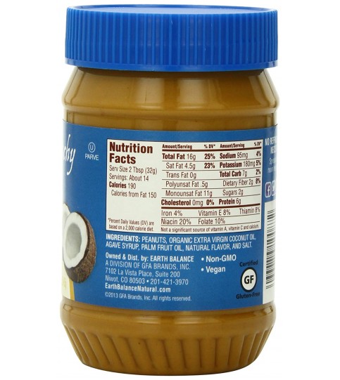 Earth Balance Crunchy Coconut Peanut Butter (12x16 Oz)