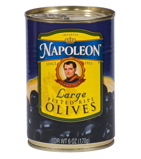 Napoleon Black Pitted Olives (12x6Oz)