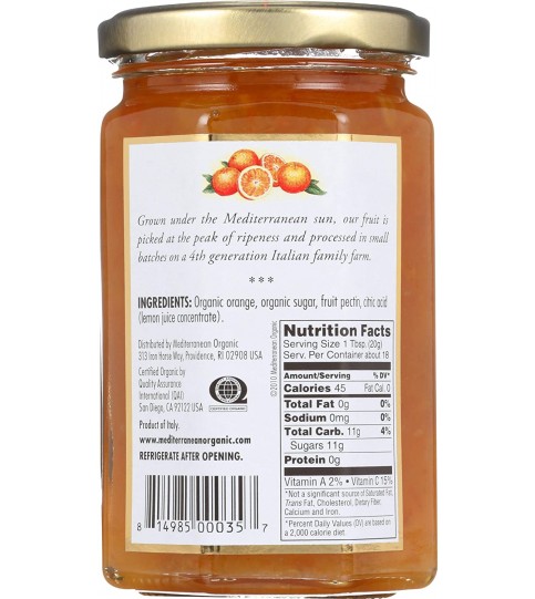 Mediterranean Organics Orange Marmalade (12x13 Oz)