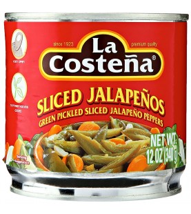 La Costena Sliced Jalapeno Peppers (12x12Oz)