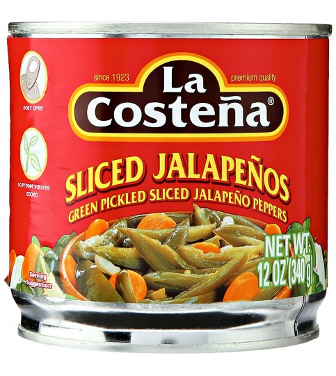 La Costena Sliced Jalapeno Peppers (12x12Oz)