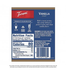 Torani Vanilla Coffee Syr (12x25.35OZ )