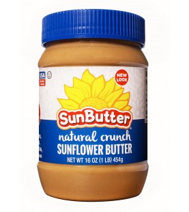 Sunbutter Natural Crunch Sunflower Seed Spread (6x16Oz)