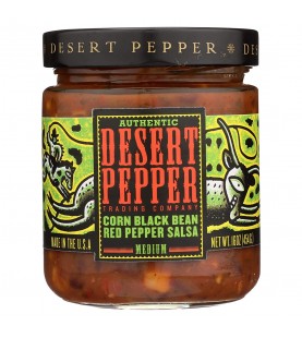 Desert Pepper Corn Black Bean Roasted Pepper Salsa (6x16 Oz)