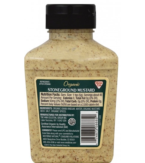 Westbrae Natural Stoneground Mustard (12x8 OZ)