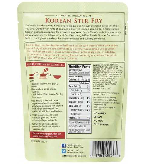 Saffron Road Kor Strfry Sauce (8x7OZ )