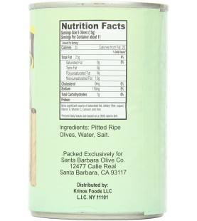 Santa Barbara Cal Green Pitted Olives (12x6 Oz)