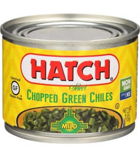 Hatch Farms Peeled Chopped Green Chiles Mild (24x4 Oz)