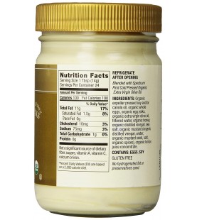 Spectrum Naturals Olive Oil Mayonnaise (12x12 Oz)