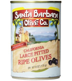 Santa Barbara Black Large Pitted Olives (12x6 Oz)