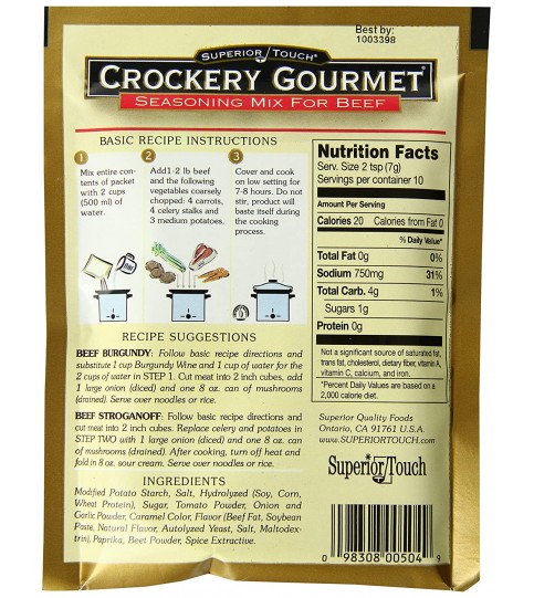 Crockery Gourmet Beef Seasoning Mix (12x2.5OZ )