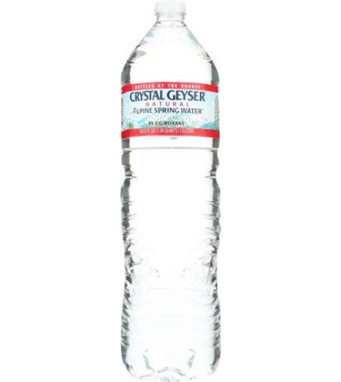 Crystal Geyser Alpine Spring Water Plastic 1.5 Liter (12x50.7 Oz)