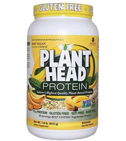 Genceutic Naturals Plant Head Protein Banana 1.8 lb