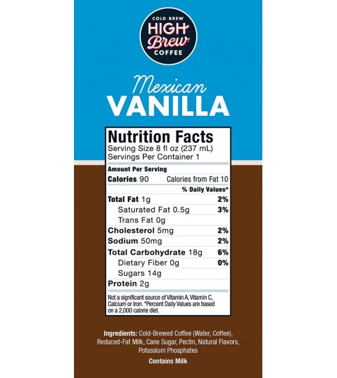 High Brew Coffee Mexican Vanilla (12x8 OZ)