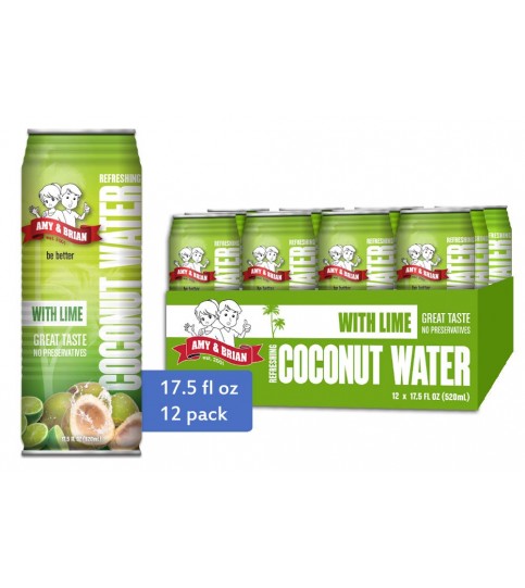 Amy & Brian Coconut Juice With Lime (12x17.5 Oz)