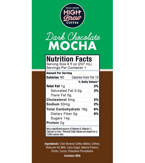 High Brew Coffee Dark Chocolate Mocha (12x8 OZ)