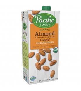 Pacific Natural Unsweetened Original Almond Beverage (12x32 Oz) 